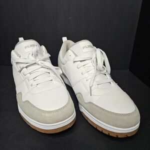 FUBU Men's White Lace-up Low Top Athletic Casual Comfort Sneakers Shoe Size 13